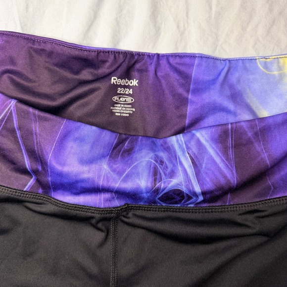 Reebok Womens Black Athletic Capri Leggings Drawstring Waist Size 22/24 - Picture 3 of 5